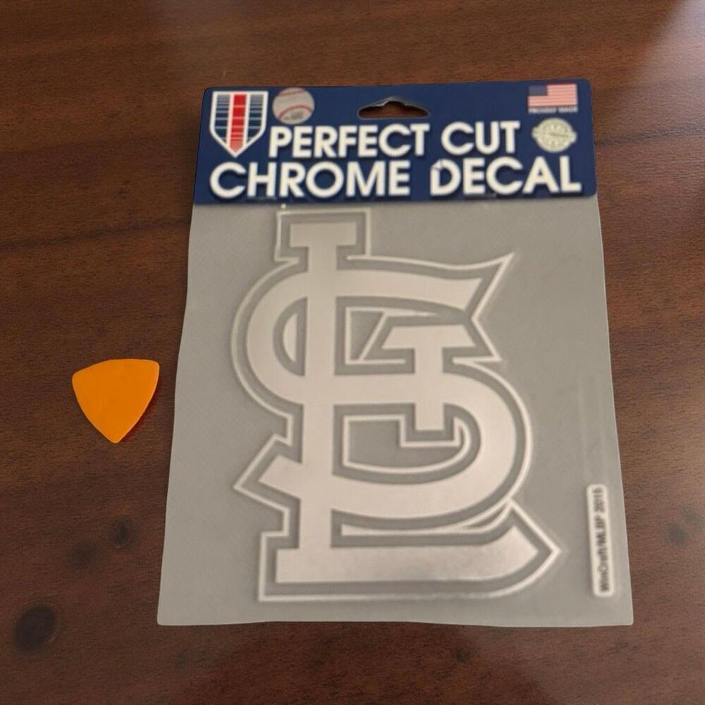 NEW St. Louis Cardinals WinCraft 6" x 6" Perfect Cut Chrome Decal